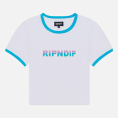 Женская футболка RIPNDIP Digital Dream Cropped Ringer, цвет белый