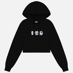 Женская толстовка RIPNDIP Shroom Diet Cropped Hoodie, цвет чёрный, размер XS