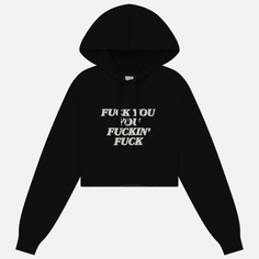 Женская толстовка RIPNDIP Fuckin Fuck Cropped Hoodie, цвет чёрный