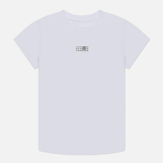 Женская футболка Maison Margiela MM6 Chevron Numerical Logo, цвет белый