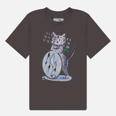 Женская футболка Maison Margiela MM6 Cat Print, цвет коричневый