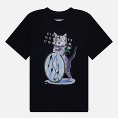 Женская футболка Maison Margiela MM6 Cat Print, цвет чёрный, размер M