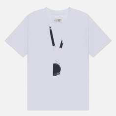 Мужская футболка Maison Margiela MM6 Pass Numerical Logo Print, цвет белый