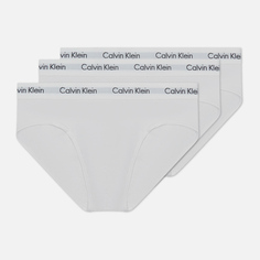 Комплект мужских трусов Calvin Klein Underwear 3-Pack Hip Brief, цвет белый, размер S