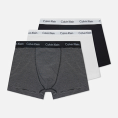 Комплект мужских трусов Calvin Klein Underwear 3-Pack Trunk Brief, цвет комбинированный, размер S