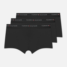 Комплект мужских трусов Tommy Hilfiger Underwear 3-Pack Essential Logo Waistband Trunks, цвет чёрный, размер XXL