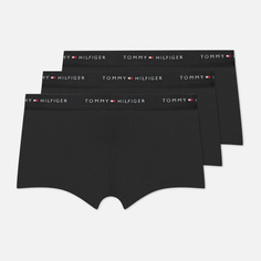 Комплект мужских трусов Tommy Hilfiger Underwear 3-Pack Essential Logo Waistband Trunks, цвет чёрный, размер S