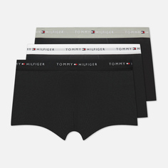 Комплект мужских трусов Tommy Hilfiger Underwear 3-Pack Essential Logo Waistband Trunks, цвет чёрный, размер XL