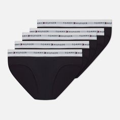 Комплект мужских трусов Tommy Hilfiger Underwear 5-Pack Essential Logo Waistband Briefs, цвет чёрный, размер XXL
