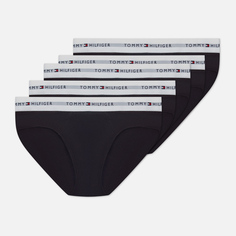 Комплект мужских трусов Tommy Hilfiger Underwear 5-Pack Essential Logo Waistband Briefs, цвет чёрный