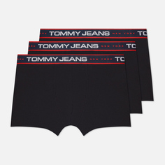 Комплект мужских трусов Tommy Hilfiger Underwear 3-Pack New York Logo Tape Trunks, цвет чёрный, размер XL
