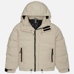 Мужской пуховик UNAFFECTED Oblique Quilted Puffa Down, цвет бежевый, размер S