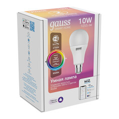 Умные лампочки лампа GAUSS Smart Home 10Вт E27 LED 1055Лм 2700/6500К A60 RGBW шар дим