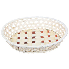 Сухарницы, корзины для хлеба пластмассовые корзинка WALMER Braid 30x25x6см овальная бамбук