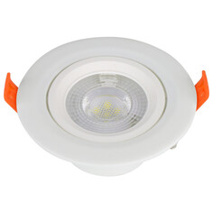 Светильники точечные влагозащищенныe LED круглые светильник встраиваемый DE FRAN Альт круглый 5Вт 4000К поворотный белый