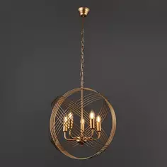 Люстра подвесная Vitaluce Мирра 5 ламп 15м² E27 цвет золото