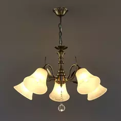 Люстра подвесная Ариадна, 5 ламп, 40 м², цвет белый De Markt