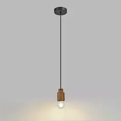 Подвесной светильник деревянный Inspire Bilbo E27x1 дерево, цвет черный