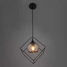 Подвесной светильник Vitaluce Элиот 1 лампа 3м² Е27 цвет черный матовый