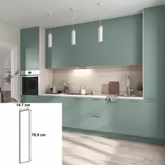 Фасад для кухонного шкафа София грин 14.7x76.5 см Delinia ID ЛДСП цвет зеленый