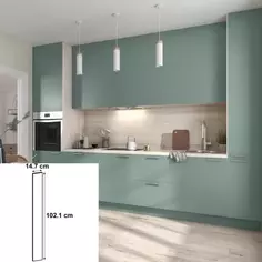 Фасад для кухонного шкафа София грин 14.7x102.1 см Delinia ID ЛДСП цвет зеленый