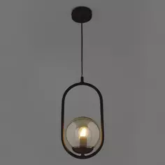 Подвесной светильник Vitaluce Лира 1 лампа 3м² Е14 цвет черный матовый