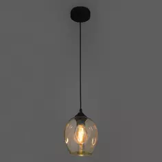 Подвесной светильник Vitaluce Фабио 1 лампа 3м² Е27 цвет черный матовый