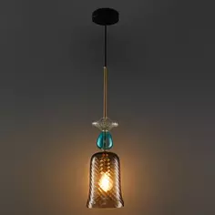 Светильник подвесной Freya FR5148PL-01SG, 1 лампа, 4 м², цвет латунь/бесцветный