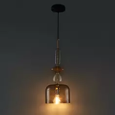 Светильник подвесной Freya FR5148PL-01GR, 1 лампа, 4 м², цвет латунь/бесцветный