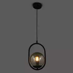 Подвесной светильник Vitaluce Домра 1 лампа 3м² Е14 цвет черный матовый