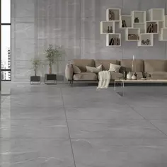 Глазурованный керамогранит Bogart Grey 60x120 см 2.88 м² полированный цвет серый Без бренда