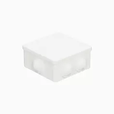 Распределительная коробка открытая Lexman 100х100х55 мм 6 вводов IP55 цвет белый