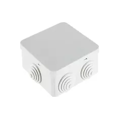 Распределительная коробка открытая Lexman 85х85х40 мм 6 вводов IP55 цвет серый