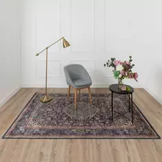 Ковер вискоза Isphahan 84332 Navy 160x230 см цвет синий Без бренда