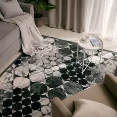 Ковер вискоза Рим 1025X 75х150 см цвет черный Ctim