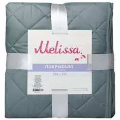 Покрывало Melissa 200x220 см микрофибра стеганая цвет серо-зеленый/коричневый