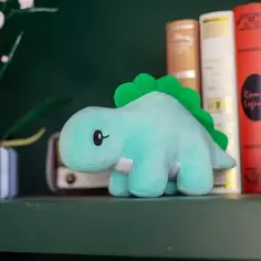 Подушка Динозавр 11x25x16 см цвет голубой Без бренда