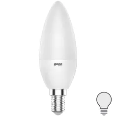 Лампа светодиодная Gauss E14 170-240 В 5.5 Вт свеча матовая 470 лм нейтральный белый свет