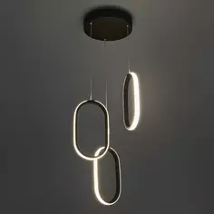 Светильник светодиодный Vitaluce Вернисаж 10.2 м² нейтральный белый свет цвет черный