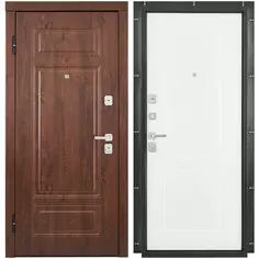 Дверь входная металлическая Мельбурн 96x201 см левая белая Belwooddoors