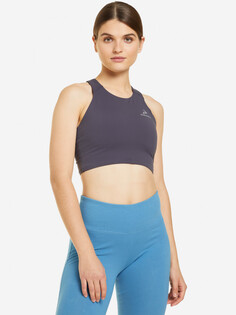 Спортивный топ бра Demix Yoga CoverLux Yoga Longline, Серый