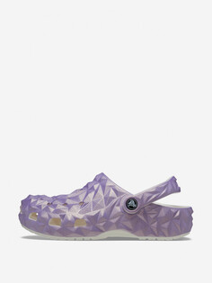 Сабо женские Crocs Classic Iridescent Geo Clog, Фиолетовый