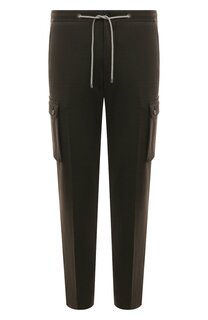 Брюки-карго из шерсти и хлопка Corneliani