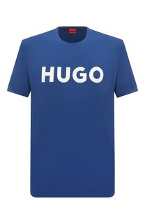 Хлопковая футболка HUGO