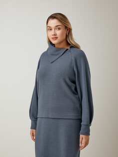 Джемпер трикотажный с воротником на молнии (54) Lalis