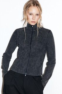 джемпер женский Лонгслив на молнии с вареным эффектом Befree