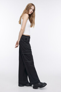 брюки женские Брюки-карго широкие с поясом на завязках Befree