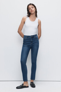 брюки джинсовые женские Джинсы slim зауженные с высокой посадкой Befree