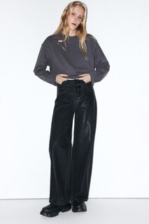 брюки джинсовые женские Джинсы широкие с блестящим напылением Befree