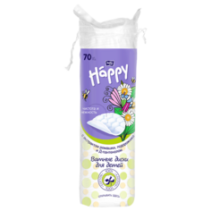 BELLA BABY HAPPY Ватные диски с экстрактом ромашки, подорожника и Д-пантенолом 70.0